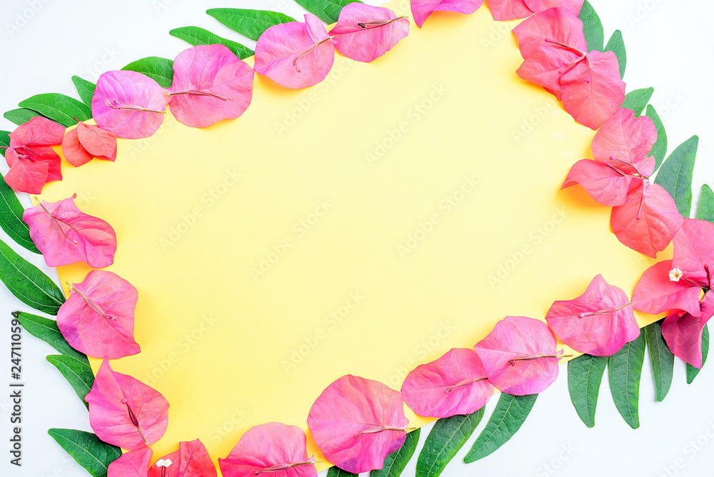 Envelope and flowers / fashion poster background material