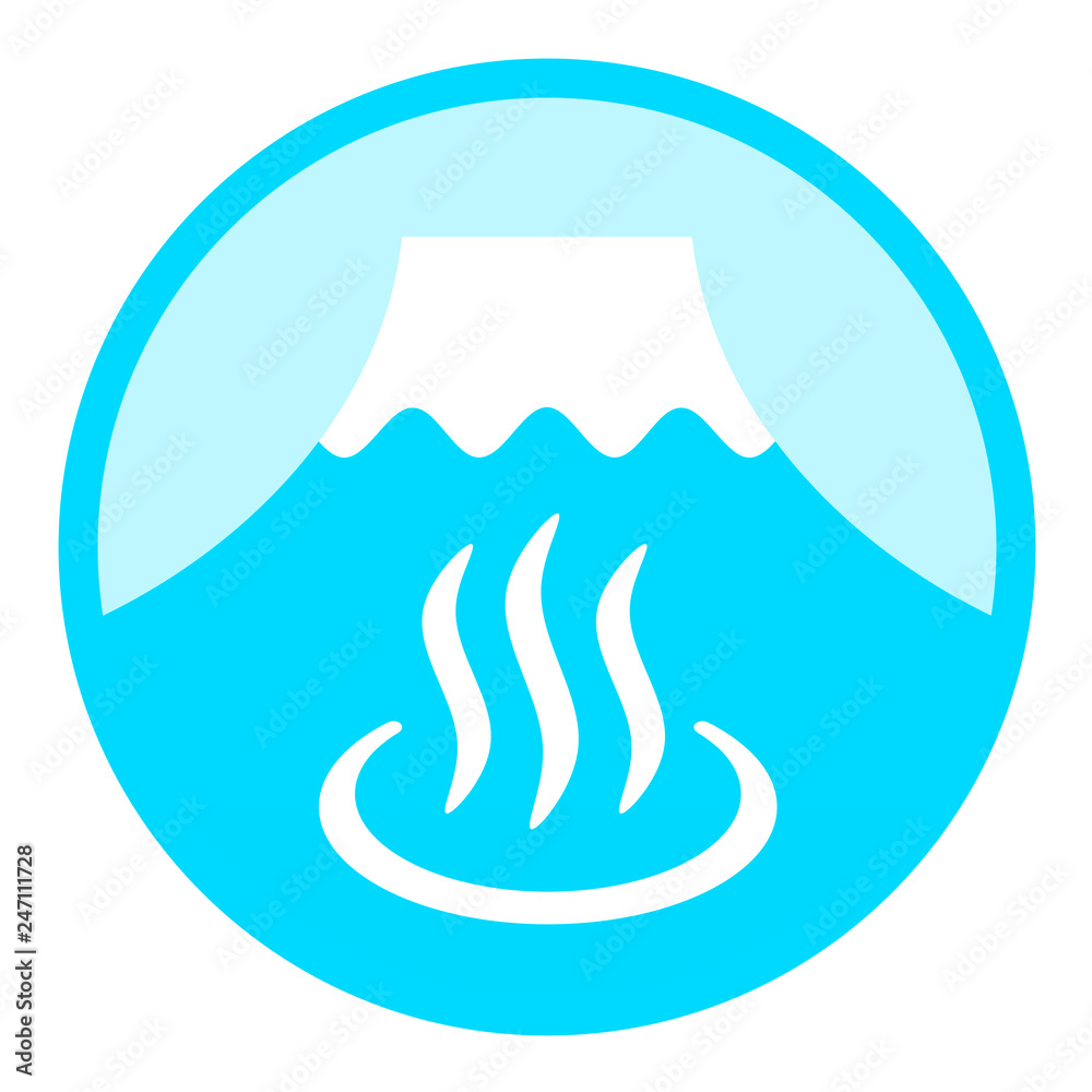 温泉マークの描かれた富士山 Stock イラスト Adobe Stock 温泉マークの描かれた富士山 Stock イラスト Adobe Stock