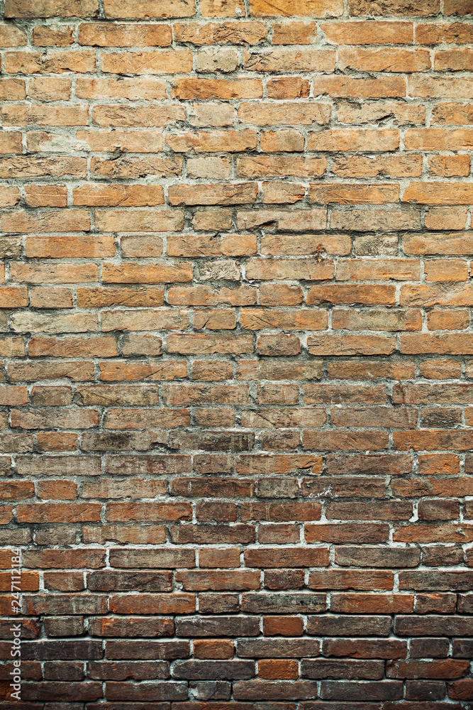 Obraz premium Old red brick wall textures and backgrounds