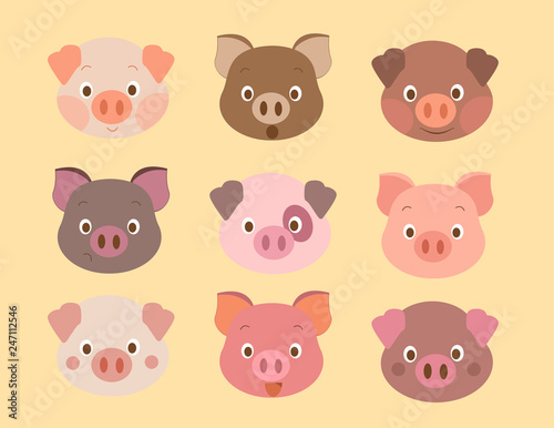 emotion of pig face 
