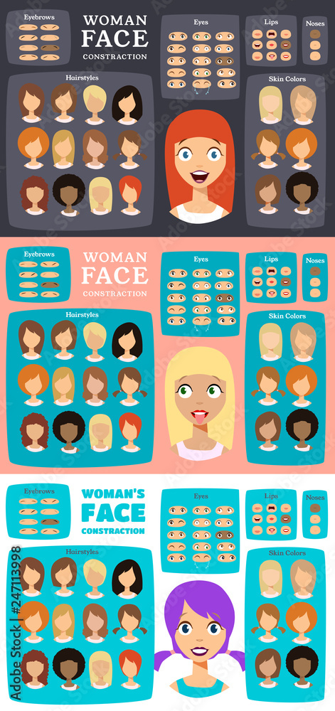 Fototapeta premium Woman Character Constructor