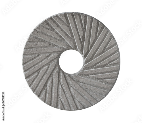 The old millstone on white background, isolated