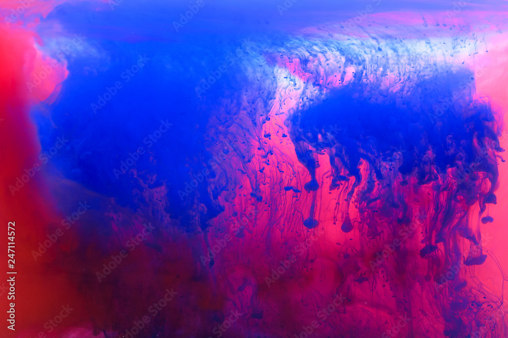 Abstract color drop in the water