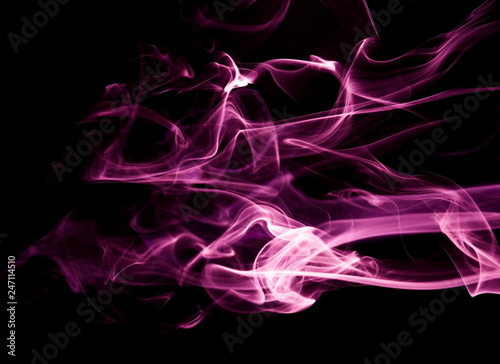 Purple smoke on black background