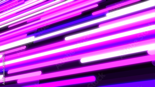 Abstract background of glowing neon lines. 3D illustration.