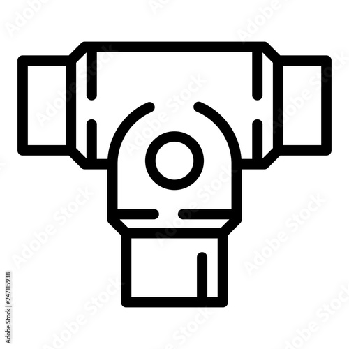 Rigid clamp icon. Outline rigid clamp vector icon for web design isolated on white background