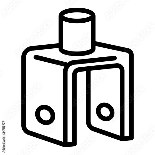 Metal connection icon. Outline metal connection vector icon for web design isolated on white background