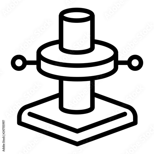 Scaffolding foot icon. Outline scaffolding foot vector icon for web design isolated on white background