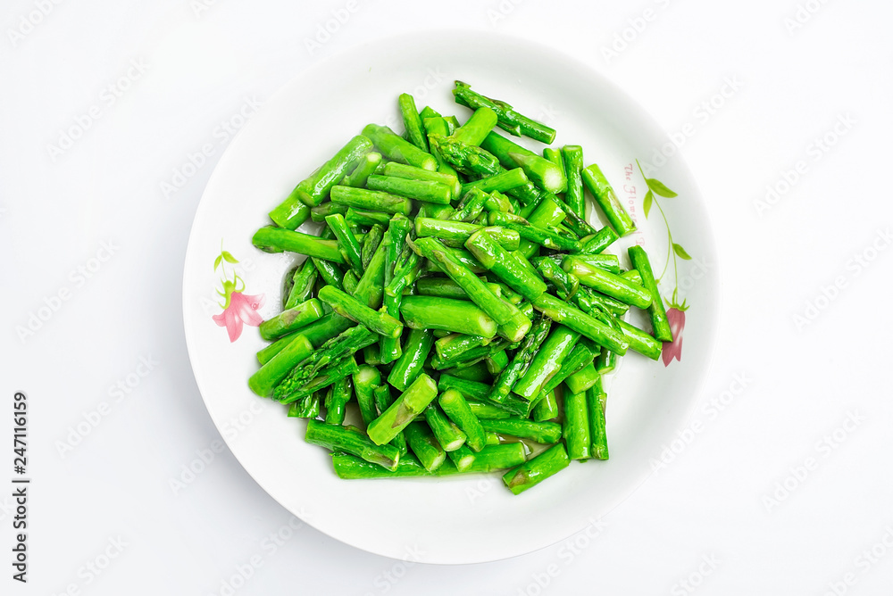 Chinese cuisine - stir-fried asparagus Chinese cuisine - stir-fried asparagus