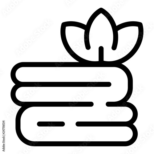Spa towel icon. Outline spa towel vector icon for web design isolated on white background