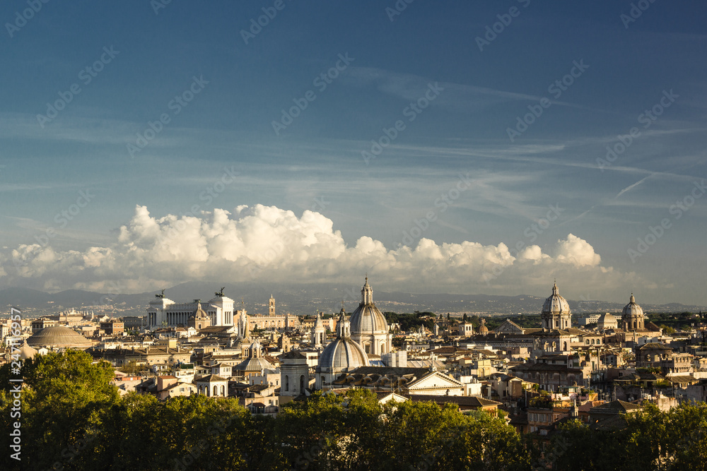 Rome skyline old town
