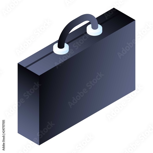Suitcase icon. Isometric of suitcase vector icon for web design isolated on white background