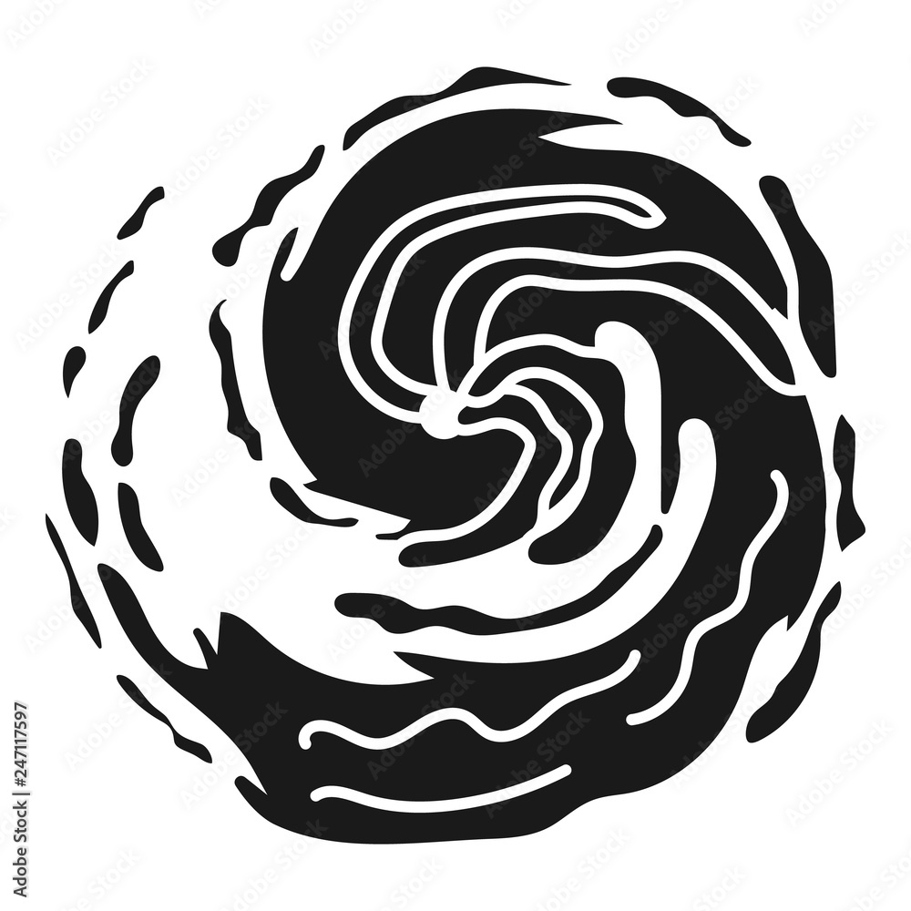 Hurricane whirlwind icon. Simple illustration of hurricane whirlwind vector icon for web design isolated on white background