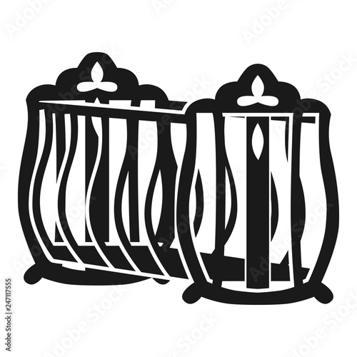 Cot rocking icon. Simple illustration of cot rocking vector icon for web design isolated on white background