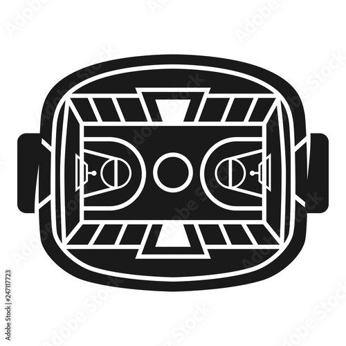 Basketball stadium icon. Simple illustration of basketball stadium vector icon for web design isolated on white background