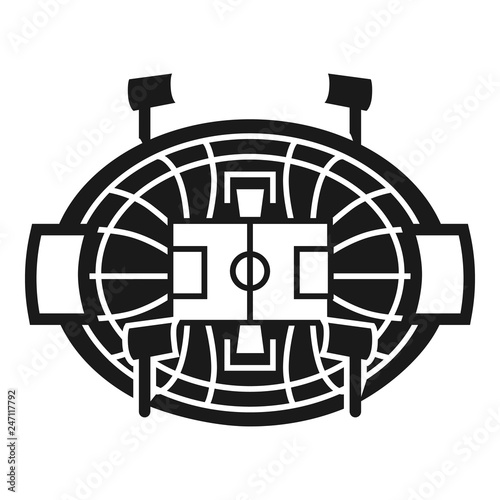 Hockey arena icon. Simple illustration of hockey arena vector icon for web design isolated on white background