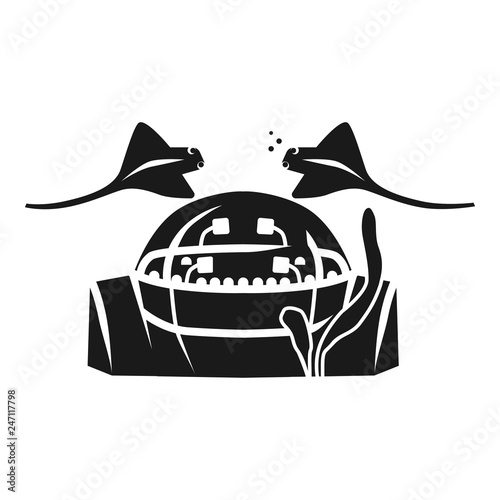 Oceanarium icon. Simple illustration of oceanarium vector icon for web design isolated on white background