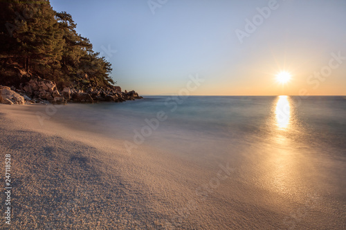 Marble beach  Saliara beach   Thassos Islands  Greece