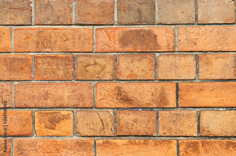 Naklejka premium Brick wall texture and vintage background.