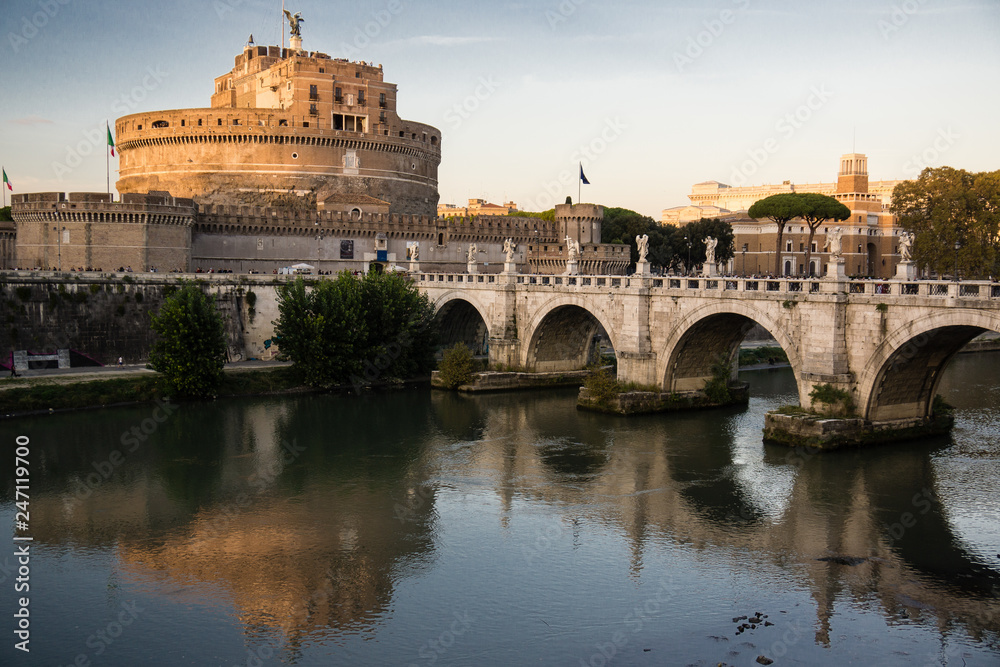 Castel Sant'Angelo Engelsburg and Tiber River