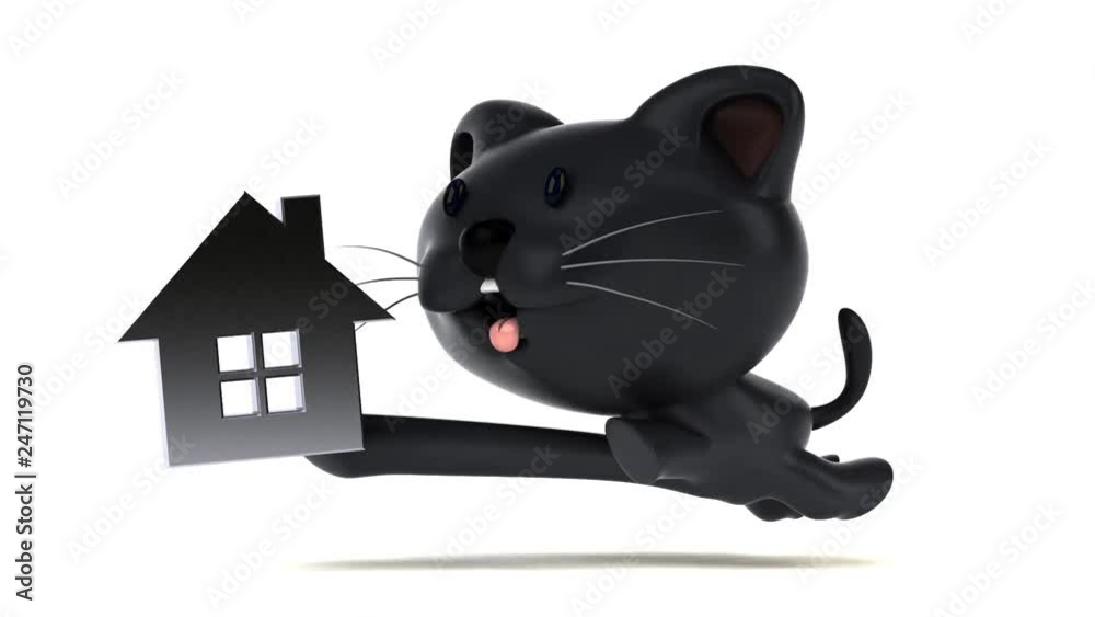 Fun cat running - 3D Animation Fun cat running - 3D Animation