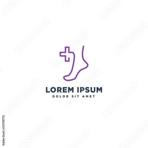 foot medical icon logo template vector illustration