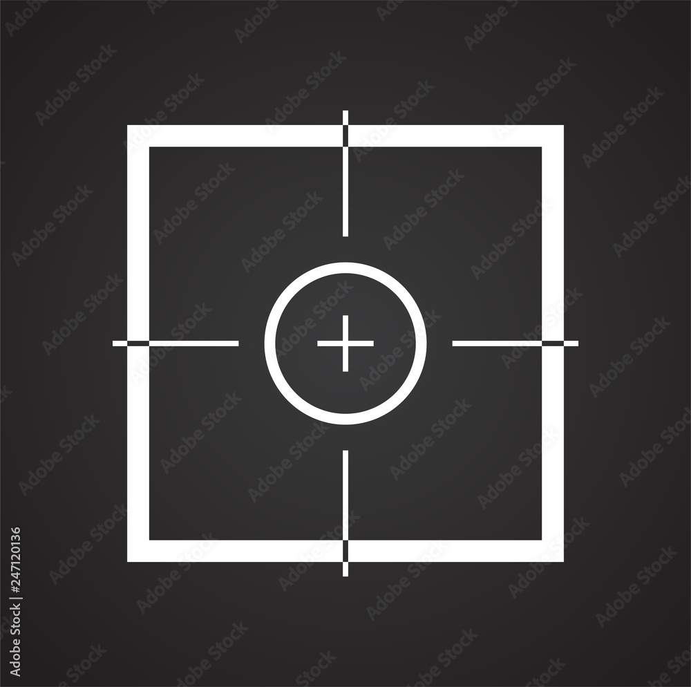 Target icon set on black background for graphic and web design, Modern simple vector sign. Internet concept. Trendy symbol for website design web button or mobile app Target icon set on black background for graphic and web design, Modern simple vector sign. Internet concept. Trendy symbol for website design web button or mobile app