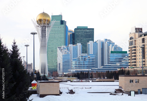 Glass buildings in Astana city