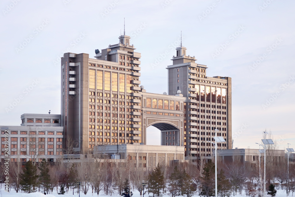Glass buildings in Astana city