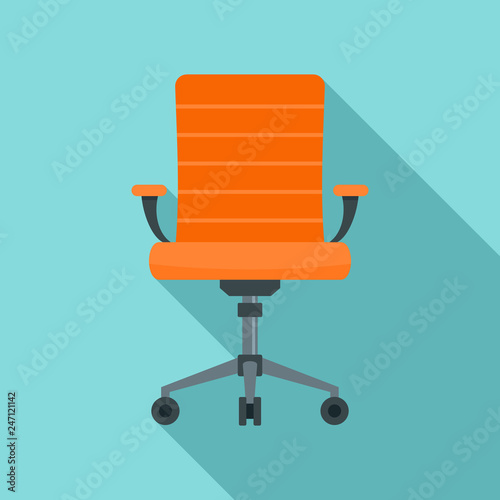 Wheel chair desk icon. Flat illustration of wheel chair desk vector icon for web design