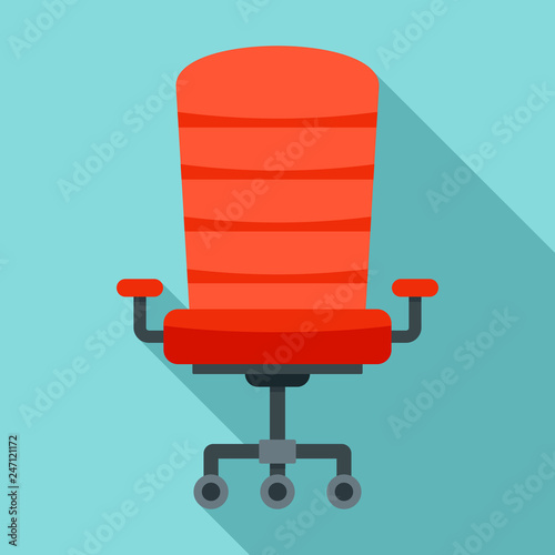 Modern desk chair icon. Flat illustration of modern desk chair vector icon for web design