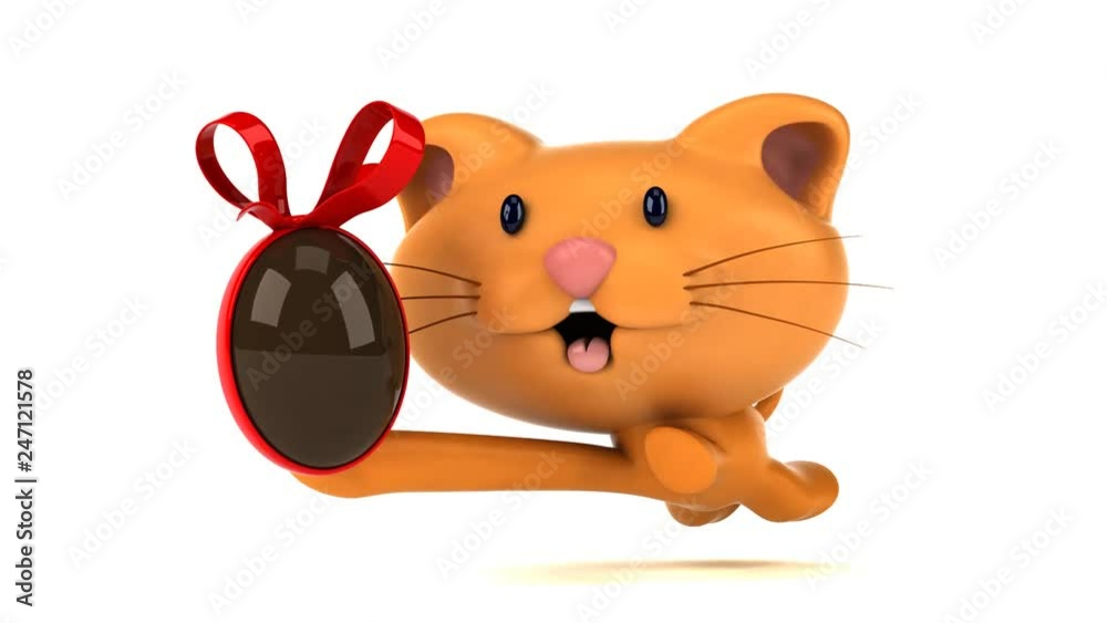 Fun cat running - 3D Animation