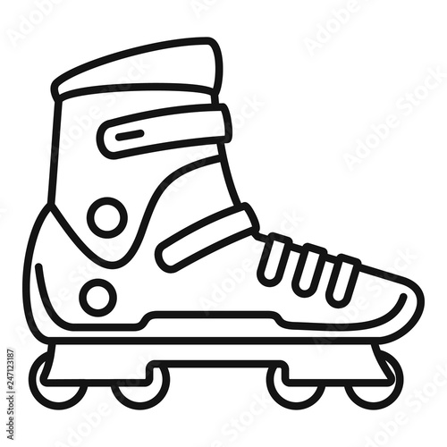 Extreme sport inline skates icon. Outline extreme sport inline skates vector icon for web design isolated on white background
