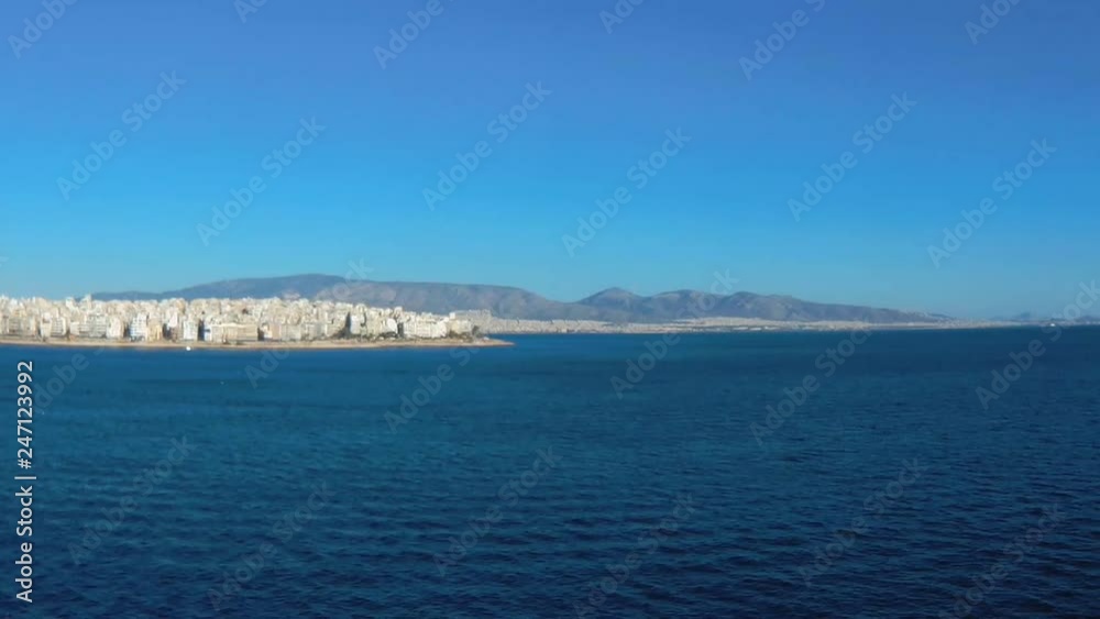 Panorama of Athens seen from the sea Panorama of Athens seen from the sea