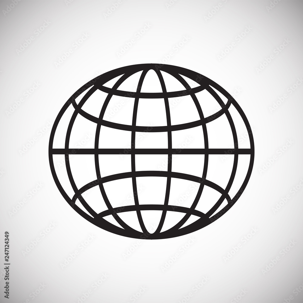Globe icon on white background for graphic and web design, Modern simple vector sign. Internet concept. Trendy symbol for website design web button or mobile app Globe icon on white background for graphic and web design, Modern simple vector sign. Internet concept. Trendy symbol for website design web button or mobile app