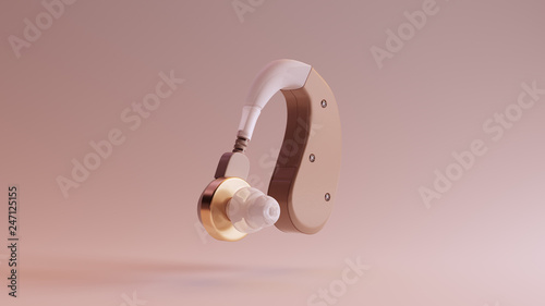 Photos Behind the Ear Hearing Aid 3d illustration 3d render