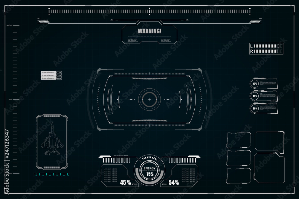 Sci fi futuristic user interface. Vector illustration. Sci fi futuristic user interface. Vector illustration.