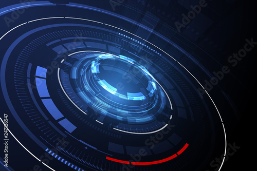 Abstract vector digital system technology concept. background illustration