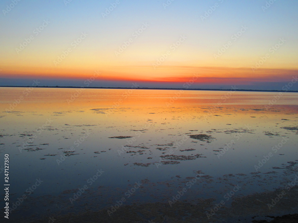 sunset on the beach