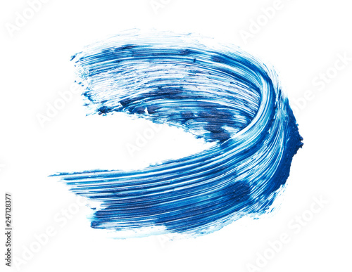 Texture of blue mascara for eyelashes