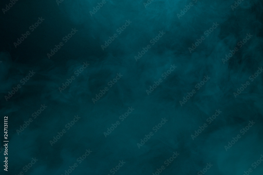 Colorful smoke close-up on a black background