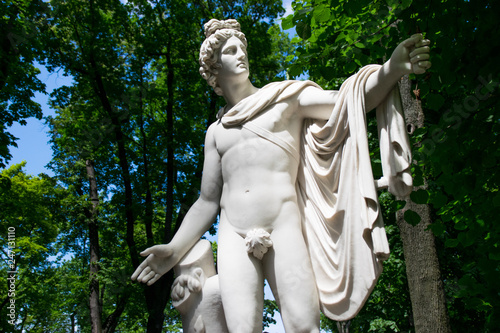 The statue of Apollo in the Summer Garden in Saint Peterburg, Russia