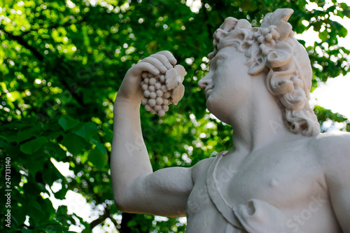 Statue of Bacchus in the Summer Garden in Saint Peterburg, Russia photo