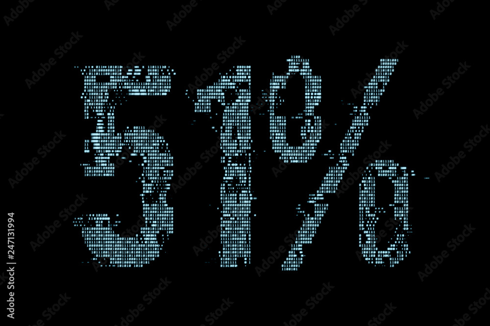 51% attack on blockchain futuristic binary text glowing in the dark 51% attack on blockchain futuristic binary text glowing in the dark