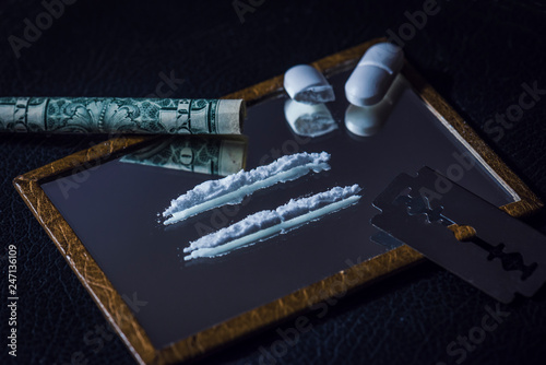 Canvas Print drug addict