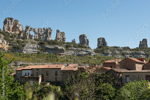 Orbaneja del Castillo, beautiful village of Burgos, Castilla y Leon, Spain