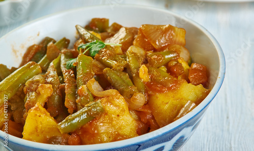 French Beans and Potatoes Subji