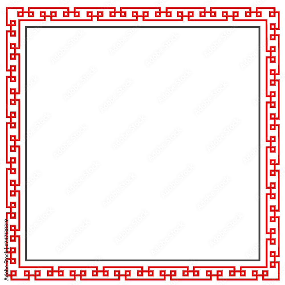 3D chinese pattern frame, vector border art china style 3D chinese pattern frame, vector border art china style