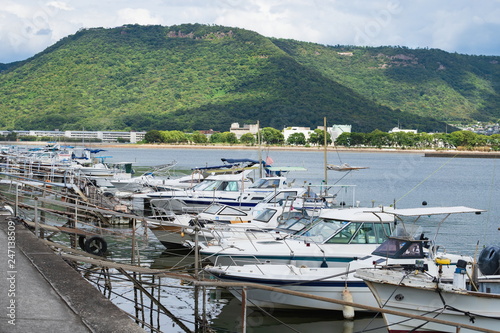 Harbor in Takamatsu city ,Shikoku,Japan photo