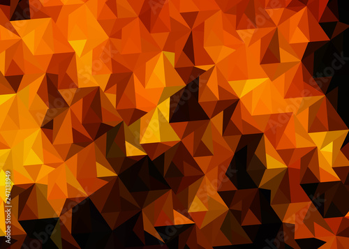 abstract voluminous fire background with triangles